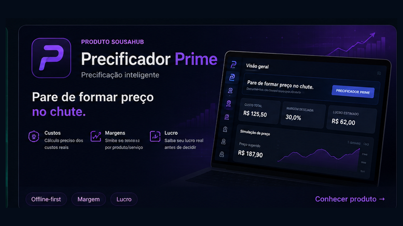 Capa comercial Precificador Prime